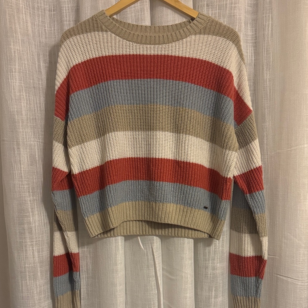 Hollister | Striped Crewneck Sweater Women’s Size M Multicolor